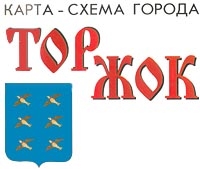 Торжок, карта-схема города артикул 7505d.
